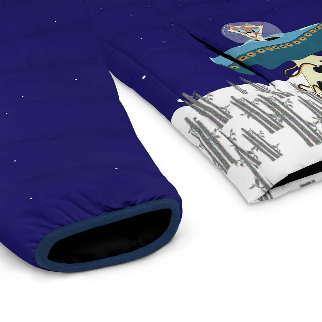 Panda Abduction  Men's Puffer Jacket (AOP)